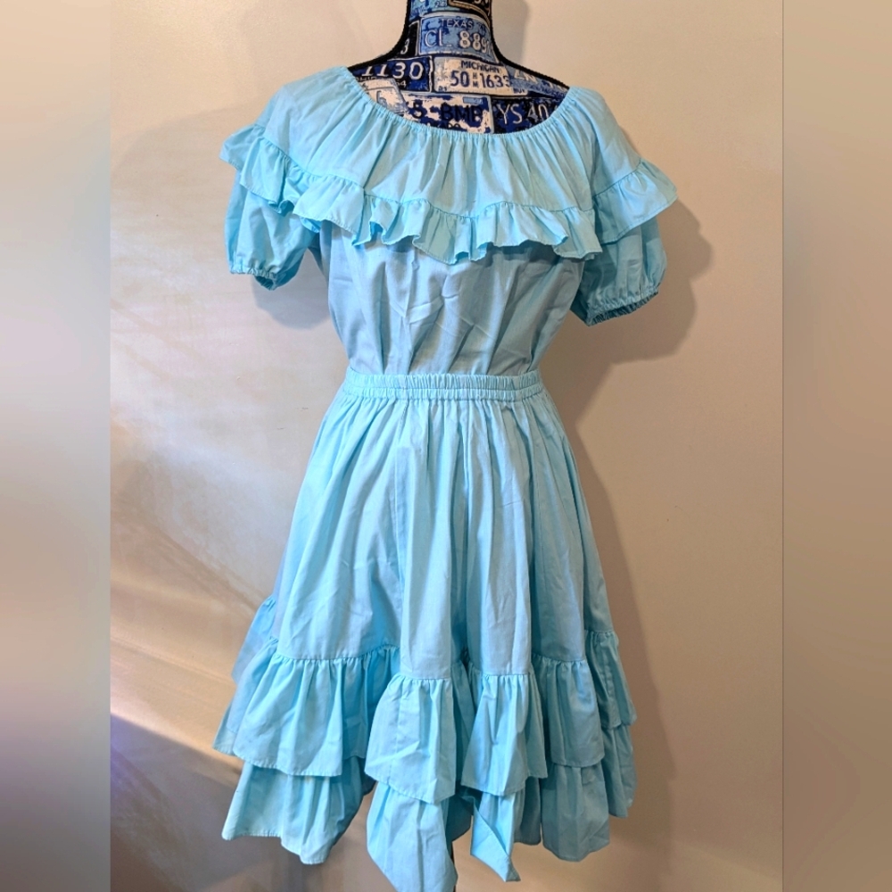 Kate Schorer Originals Square Dance Ruffled 2PC Skirt Set NWOT